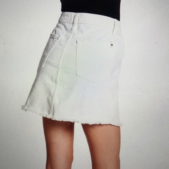 NWT Joe’s Jeans Frayed Hem White Denim Skirt - Picture 2 of 3